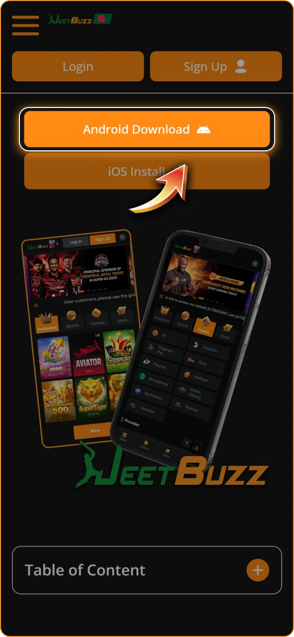 Select the Jeetbuzz application download link on the official site.