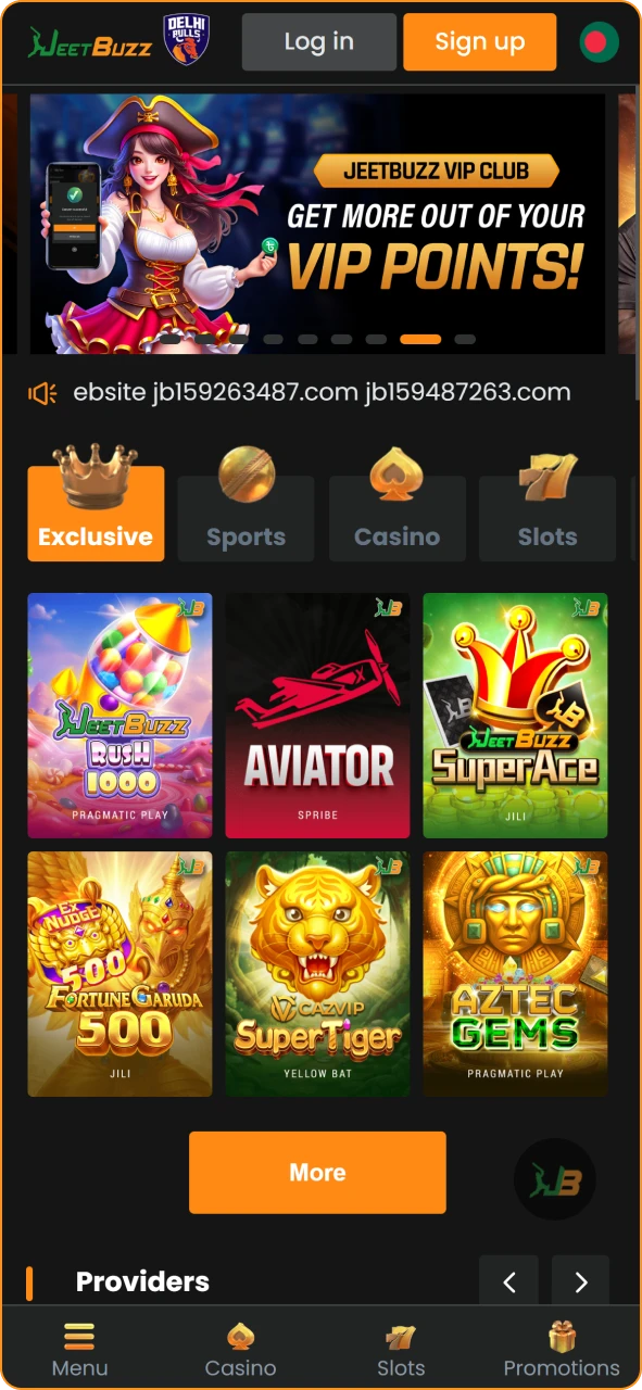 Jeetbuzz Bangladesh home page interface.